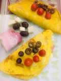 OMELET🌮(relleno de panceta ahumada, queso y aceitunas)🌮Y en homenaje al DÍA INTERNACIONAL DEL HUEVO🥚