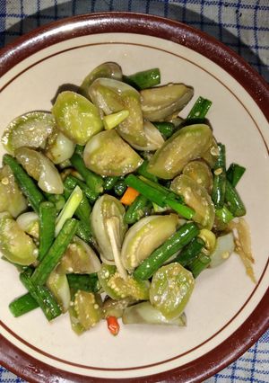 Foto resep 75.Tumis terong kacang panjang