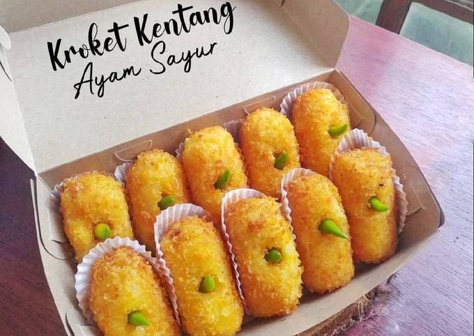 Resep 273 Kroket Kentang Isi Ayam Sayur Oleh Kiarra Cookies N Cakes