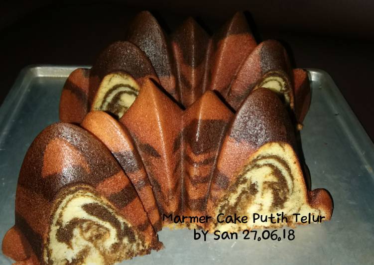 Langkah Mudah untuk meracik Marmer Cake Putih Telur yang enak