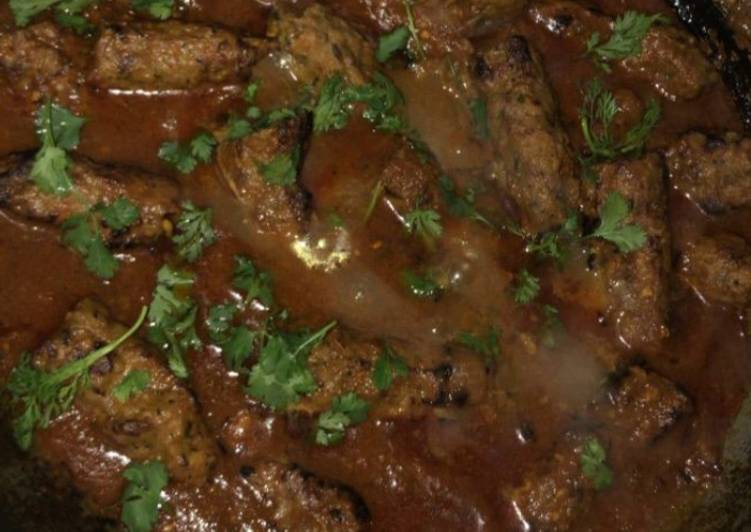 Recipe of Vegan Seakh kabab karahi
