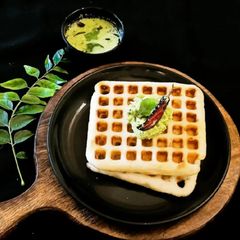 A picture of Crispy Waffles From Leftover Dosa batter in 10 minutes.