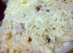 Foto resep Simple Fusilli Carbonara Homemade
