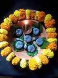 Blue pea flower sandesh