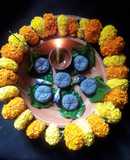 Blue pea flower sandesh