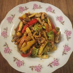 A picture of Stir fried vegetables.