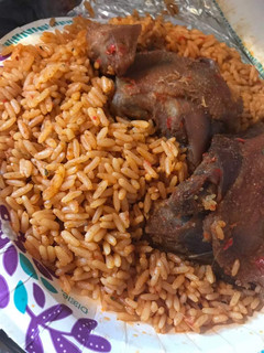 A picture of Jollof Rice.