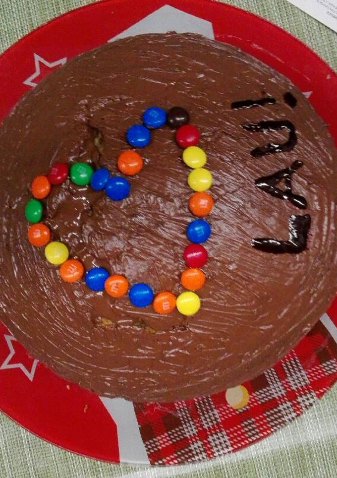 Una foto de Bizcocho 123 (de yogurt) cubierto con chocolate 💝