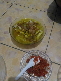 Foto resep Soto ayam kuah kuning+Sambal