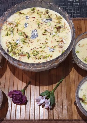 A picture of Rice Pudding:(Chawal ki Kheer).
