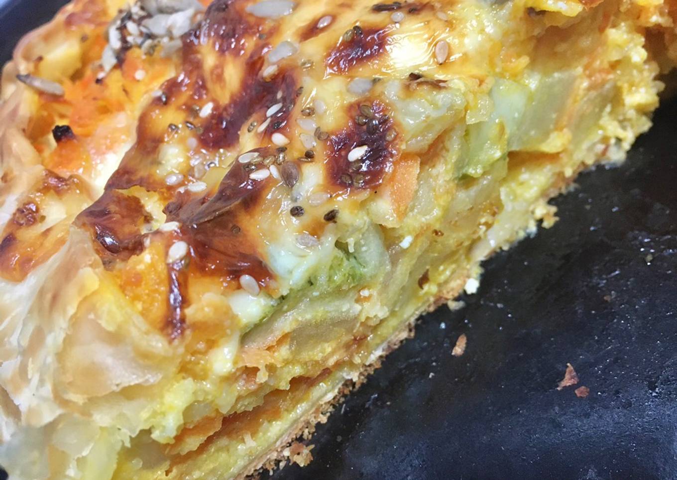 TARTA 🥧 DE VERDURAS 🥕 Y QUESO 🧀