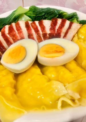 รูปของ เกี๊ยวน้ำหมูแดง (สูตรค่อนข้างคลีน)💕 เมนูสุดโปรดที่แม้แต่ชายสี่หมี่เกี๊ยวก็ทำให้ไม่ได้ 😎