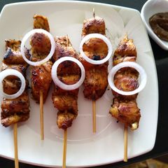A picture of Zaatar Chicken Tandoori Satay.