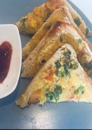 A picture of Rava Masala Open Sandwich.