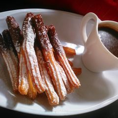 A picture of Chocolate churros.