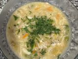 Sopa plátano y pescado