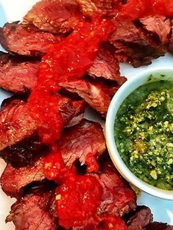 Simple Way Prepare Recipe Grilled Wagyu Hanger Steak Marinated in Harissa Paste that is Really Delicious, Appealing}