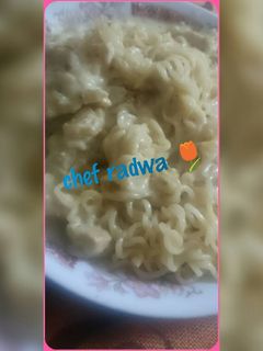 صورة لوصفة الاندومي بالفراخ والمشروم 😋🍝