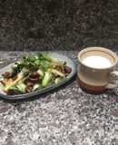 Miến chay xào nấm đông cô