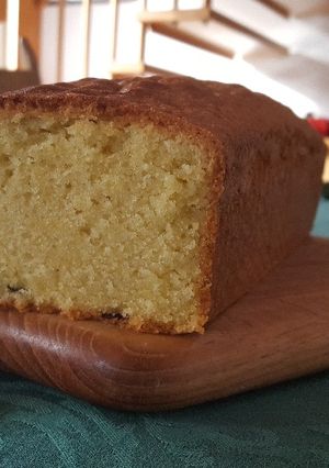 A picture of Almond pound cake.