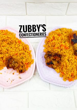 A picture of Chicken kabsa rice(Arabians meal).