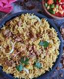 Nasi Briyani Daging Kambing (Masak Dengan Rice Cooker)