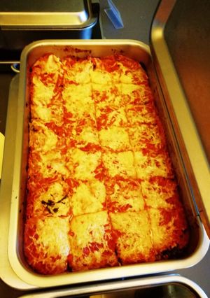 Una foto de Lasaña de espinaca con masa de filloas