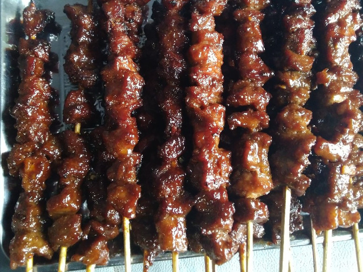 Ternyata begini loh! Cara mudah buat Sate Sapi Bumbu kacang hidangan Hari Raya yang gurih