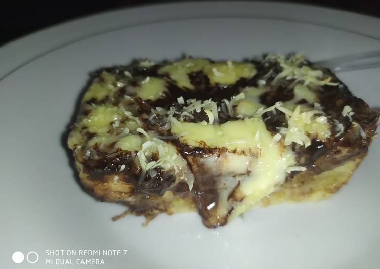 Lasagna banana with chocolate and cream cheese