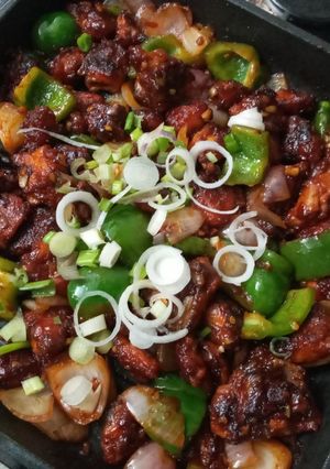 A picture of Indian Chilli chicken Healthy version.