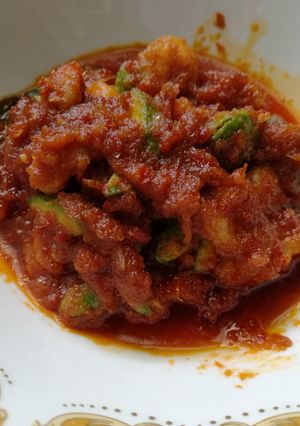 Foto resep Udang Pete Bumbu Merah
