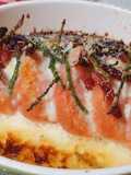 Gnocchi alla Romana alla barbabietola con crema di pecorino, speck croccante e salicornia