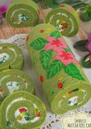 Foto resep Japanese Matcha Roll Cake