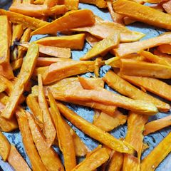 Sweet potato fries A picture of Sweet potato fries.