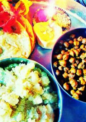 A picture of Bhog Thali.