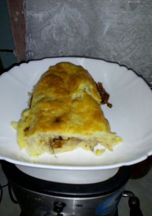 Фото Картофельный рулет с мясом.
