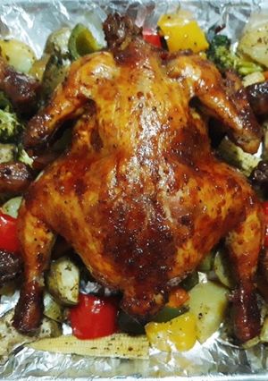 รูปของ ไก่อบน้ำผึ้งบาร์บีคิวซอส /ไก่ย่างน้ำผึ้งบาร์บีคิวซอส (Baked Chicken Honey Barbecue sauce)