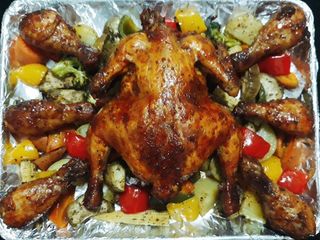 ไก่อบน้ำผึ้งบาร์บีคิวซอส /ไก่ย่างน้ำผึ้งบาร์บีคิวซอส (Baked Chicken Honey Barbecue sauce)
