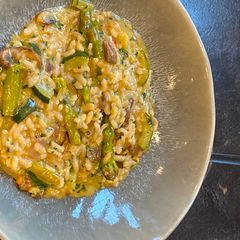 Asparagus and Mushroom Risotto A picture of Asparagus and Mushroom Risotto.