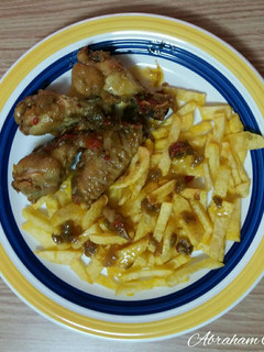 Una foto de Alitas de pollo al curry