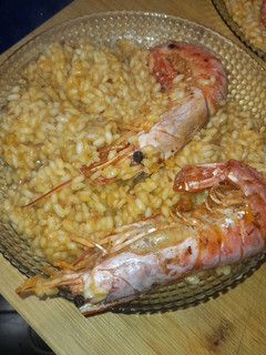 Una foto de Risotto de crema de marisco