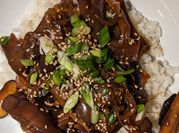 A picture of eggplant shiitake