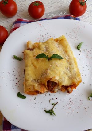 Une photo de Cannellonis à la béchamel