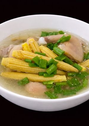 Hình của món SP.0524 - Giò Heo Hầm Bắp Non.