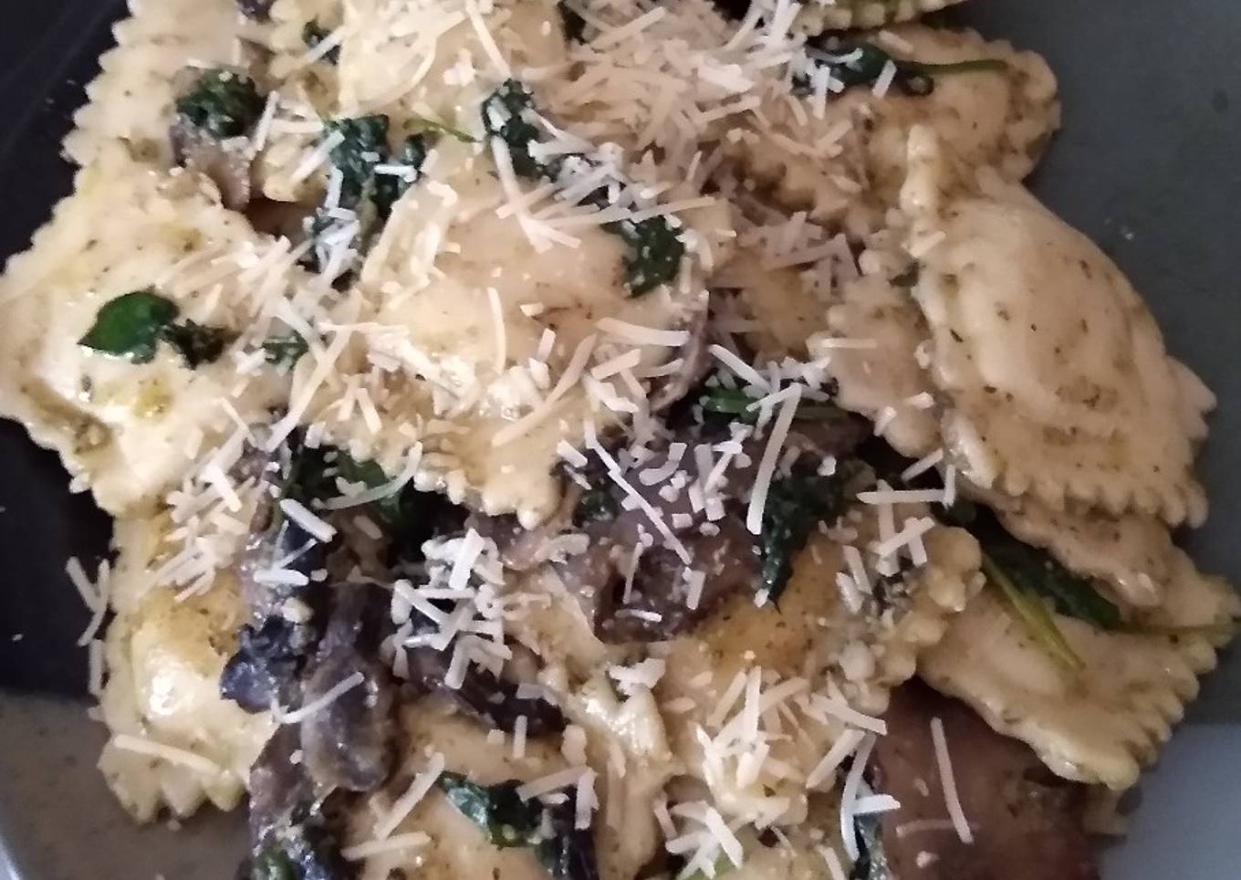 Ravioli with Portobello & Arugula
