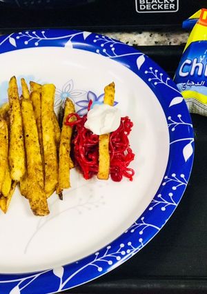 A picture of A magical treat with Maggi and peri peri potato fries.