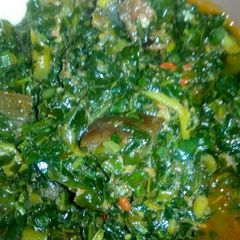 A picture of Edikaikong soup.