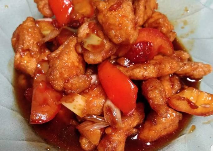 Resep Ayam goreng tepung saus asam manis, Menggugah Selera