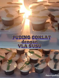 Foto resep Puding coklat dengan vla susu