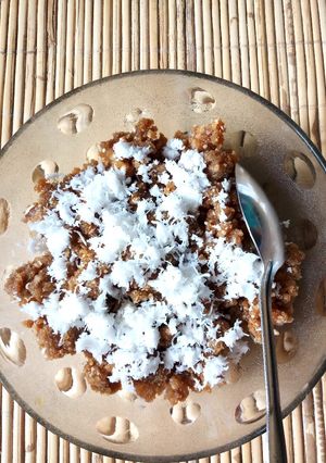 Foto resep Cassava rice sugar palm with gratet coconut(Tiwul)